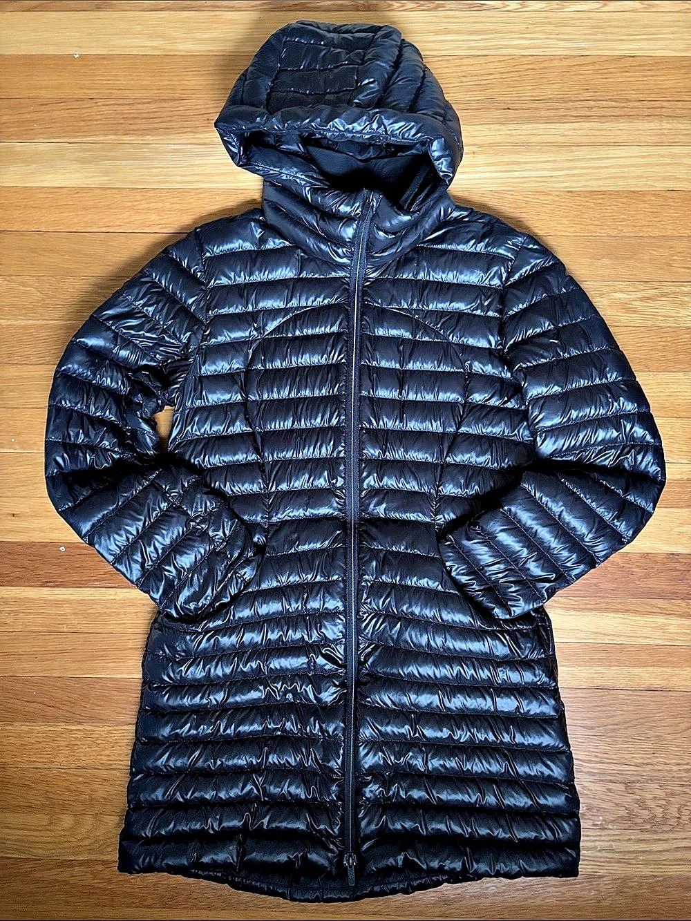 lululemon Pack It Down Long Jacket Black Down Puffer